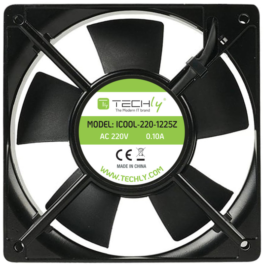 Ventola per PC 120x120x25 220V - Techly ICOOL-220-1225Z
