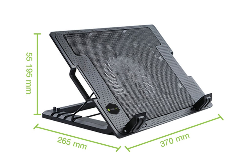 Supporto per notebook fino a 17.3'' con sistema di raffreddamento - Techly ICOOL-CP12TY