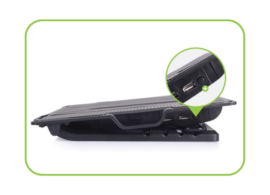 Supporto per notebook fino a 17.3'' con sistema di raffreddamento - Techly ICOOL-CP12TY