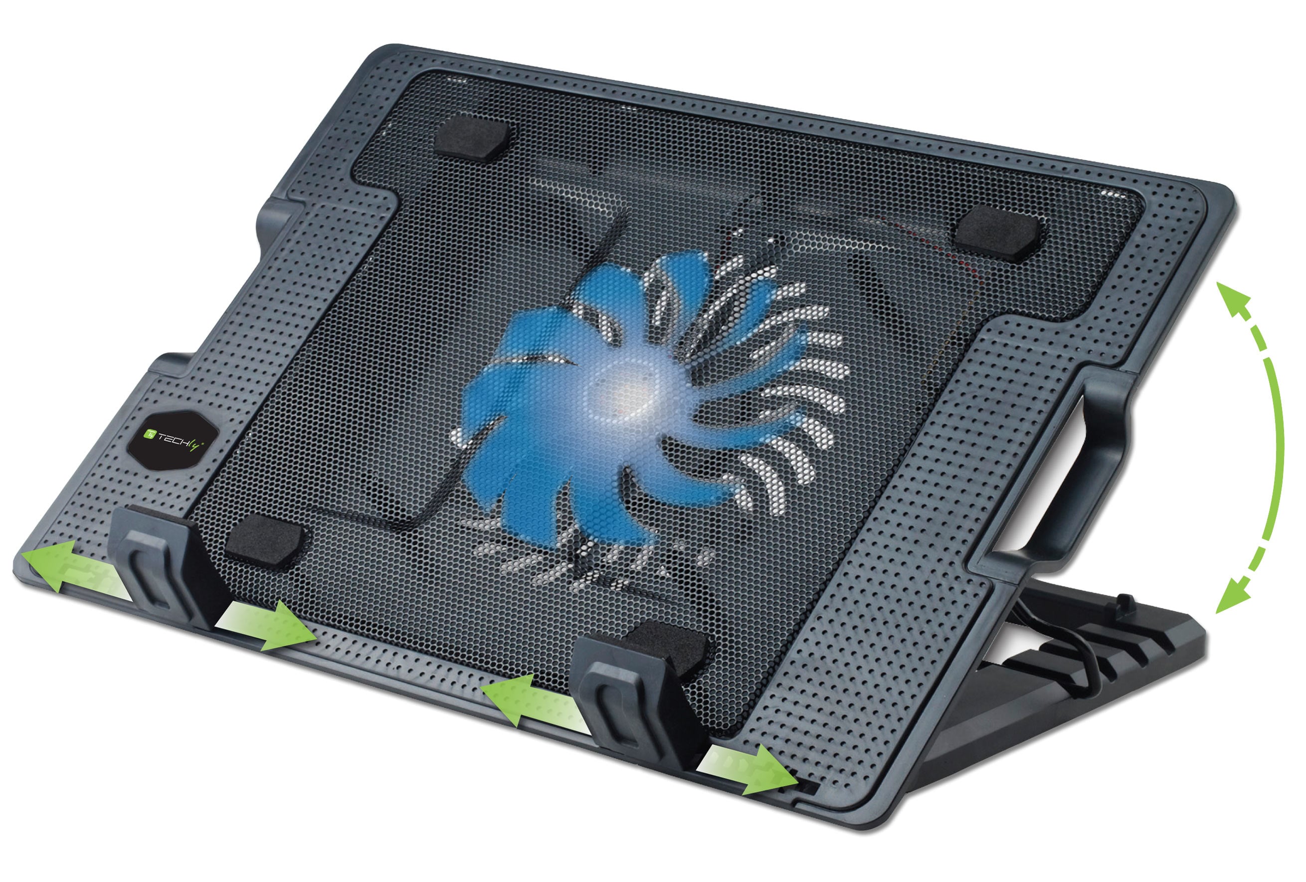 Supporto per notebook fino a 17.3'' con sistema di raffreddamento - Techly ICOOL-CP12TY