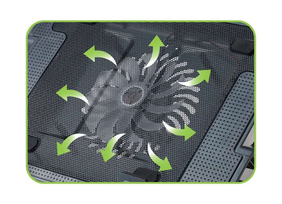 Supporto per notebook fino a 17.3'' con sistema di raffreddamento - Techly ICOOL-CP12TY