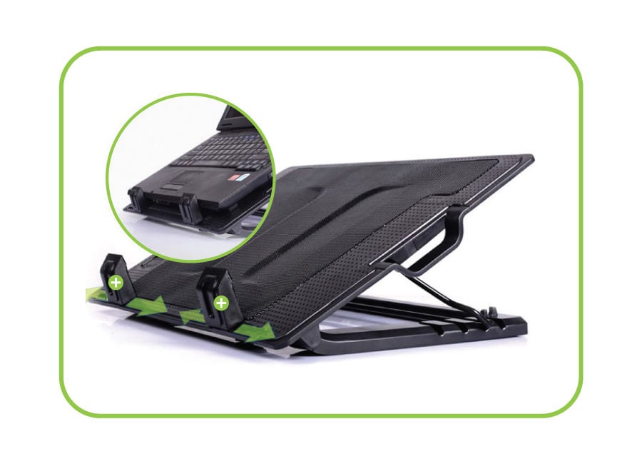 Supporto per notebook fino a 17.3'' con sistema di raffreddamento - Techly ICOOL-CP12TY