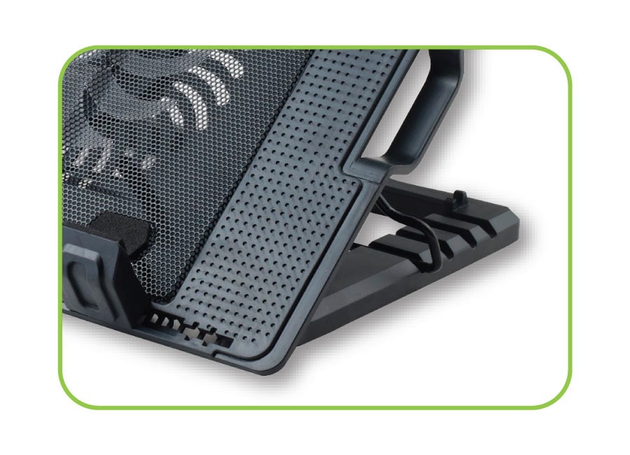 Supporto per notebook fino a 17.3'' con sistema di raffreddamento - Techly ICOOL-CP12TY