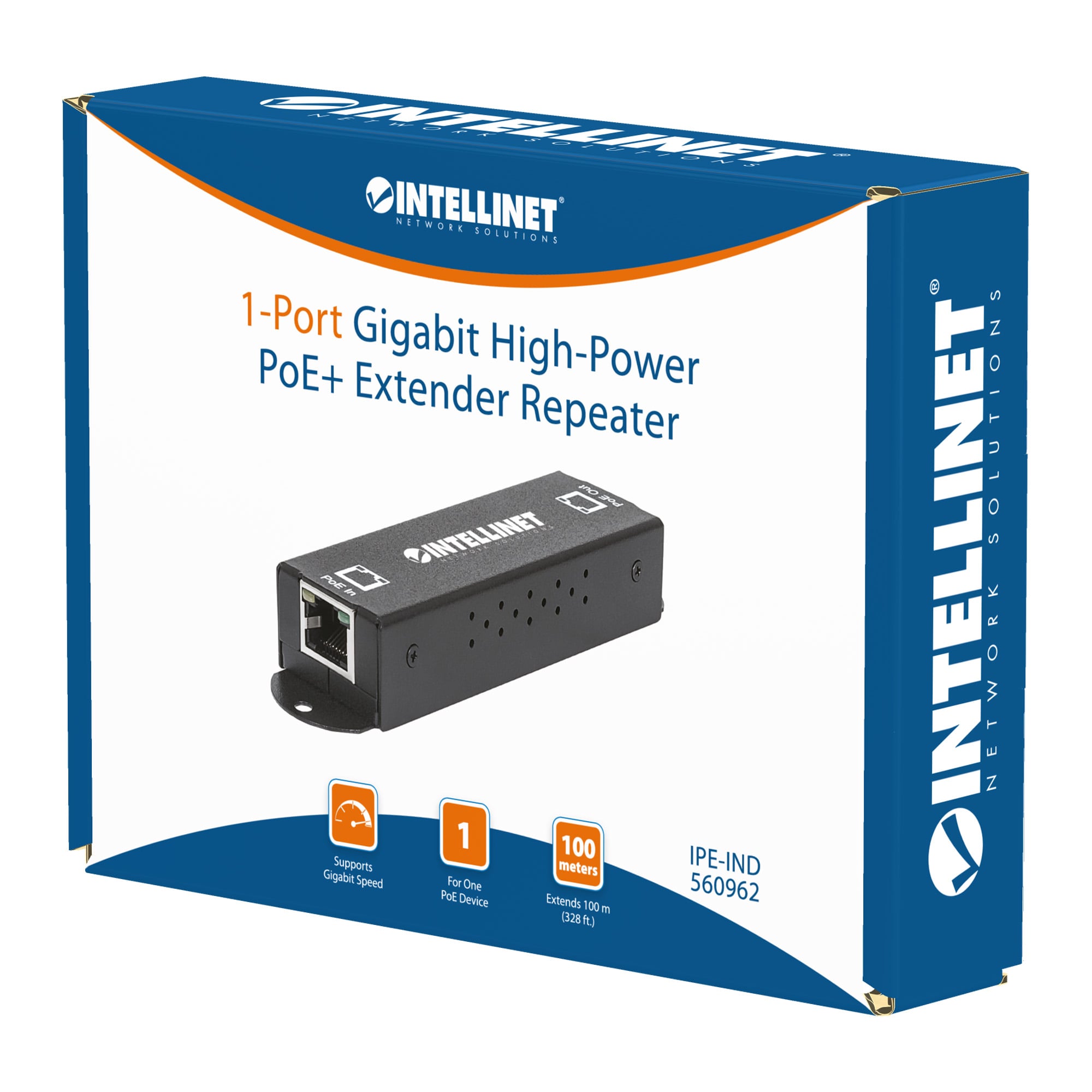 Repeater Gigabit ad alta potenza PoE+ Extender - Intellinet ICPOE001