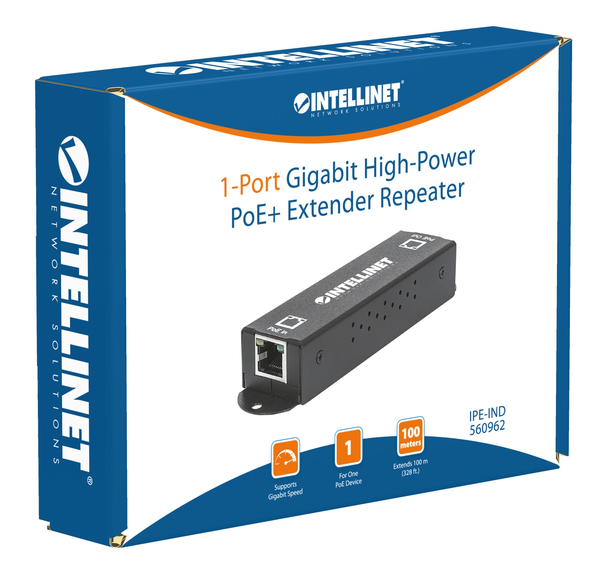 Repeater Gigabit ad alta potenza PoE+ Extender - Intellinet ICPOE001
