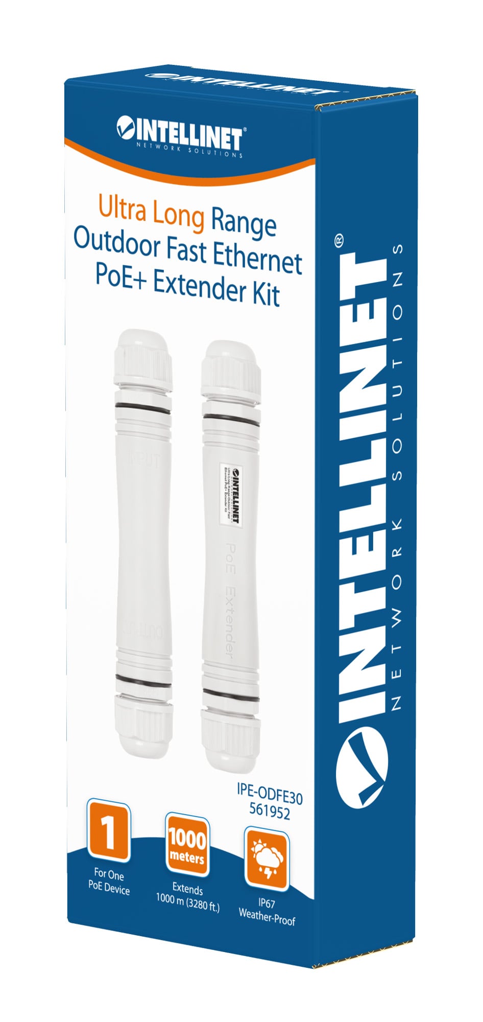 Kit di Estensione PoE+ Fast Ethernet per Esterni - Intellinet ICPOE800