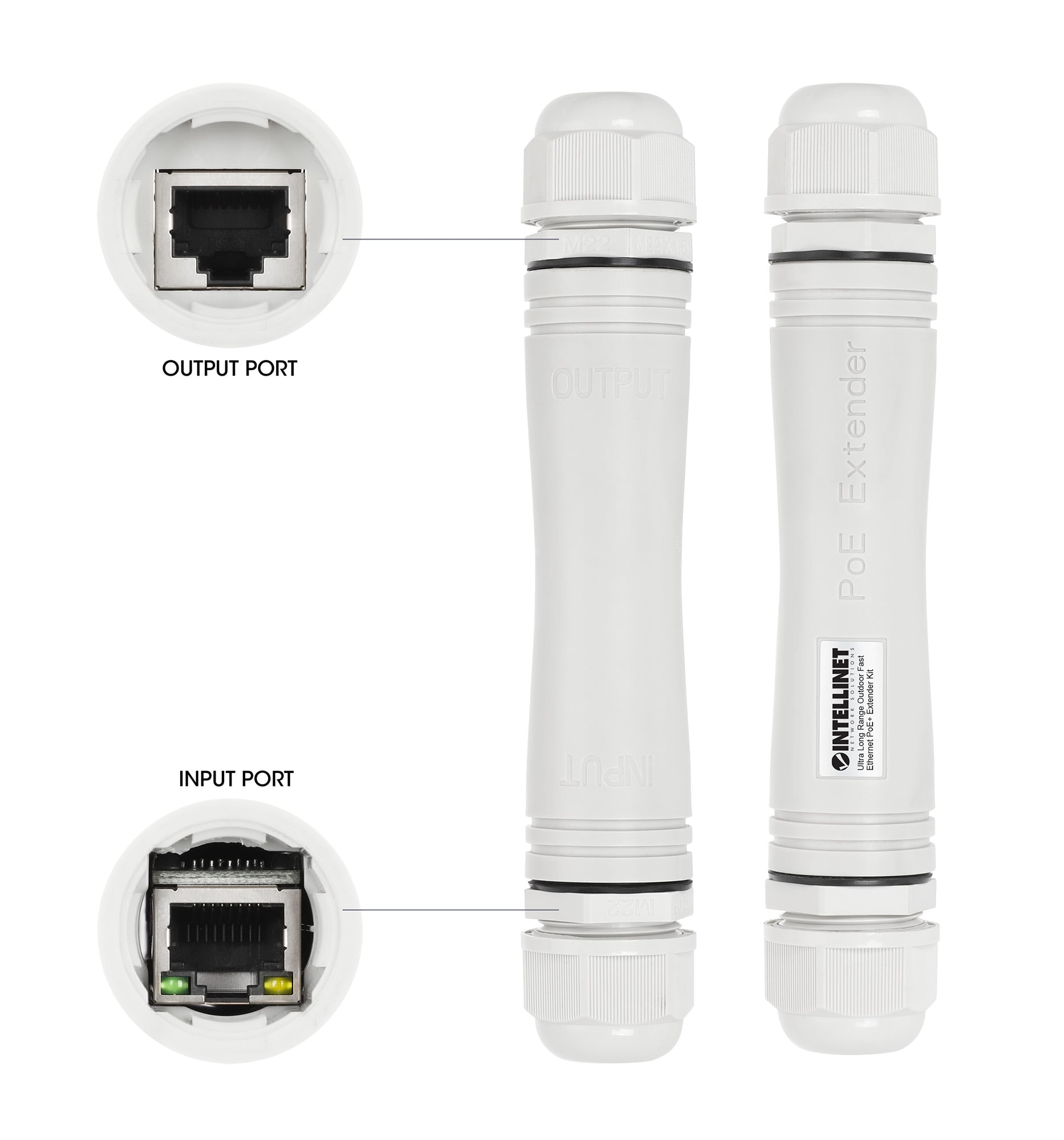 Kit di Estensione PoE+ Fast Ethernet per Esterni - Intellinet ICPOE800