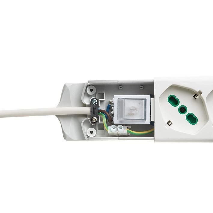 Multipresa 4 Posti Italiana Bipasso / Schuko Bianco - FME ICPS004F