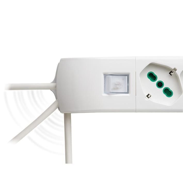 Multipresa 6 Posti Italiana Bipasso / Schuko Bianco - FME ICPS006F