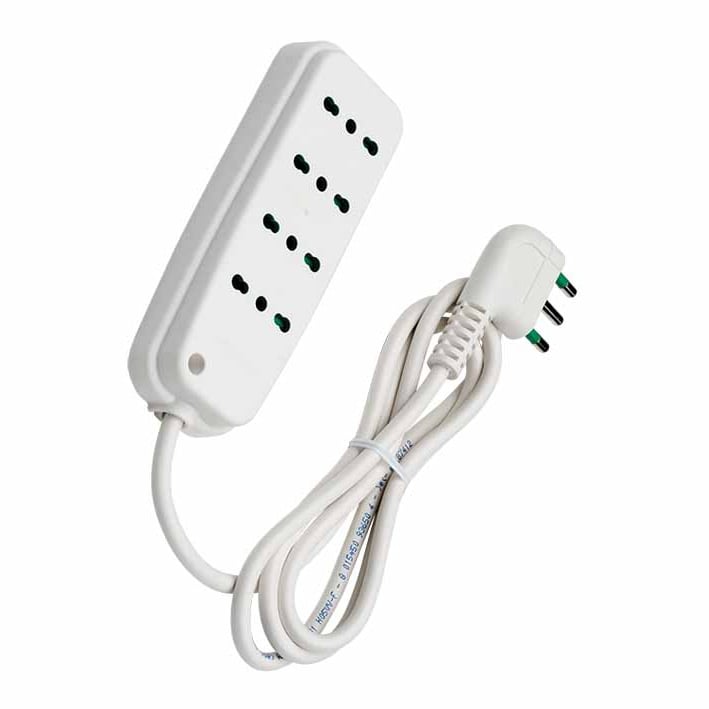 4 Multi-seat Places with Plug Italian Angular White - FME ICPZZ 4044 W
