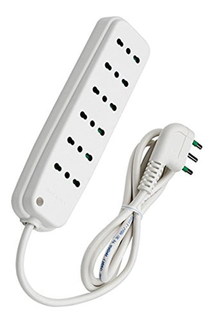 6 Multi-seat Places with Plug Italian Angular White - FME ICPZZ 4046 W