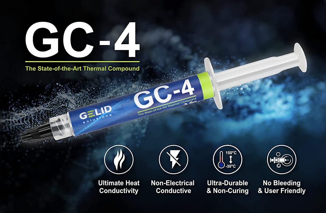 Pasta Termoconduttiva GC-4 per Dissipatori di Calore 3.5g - Gelid Solutions ICPU-GE-GC4B