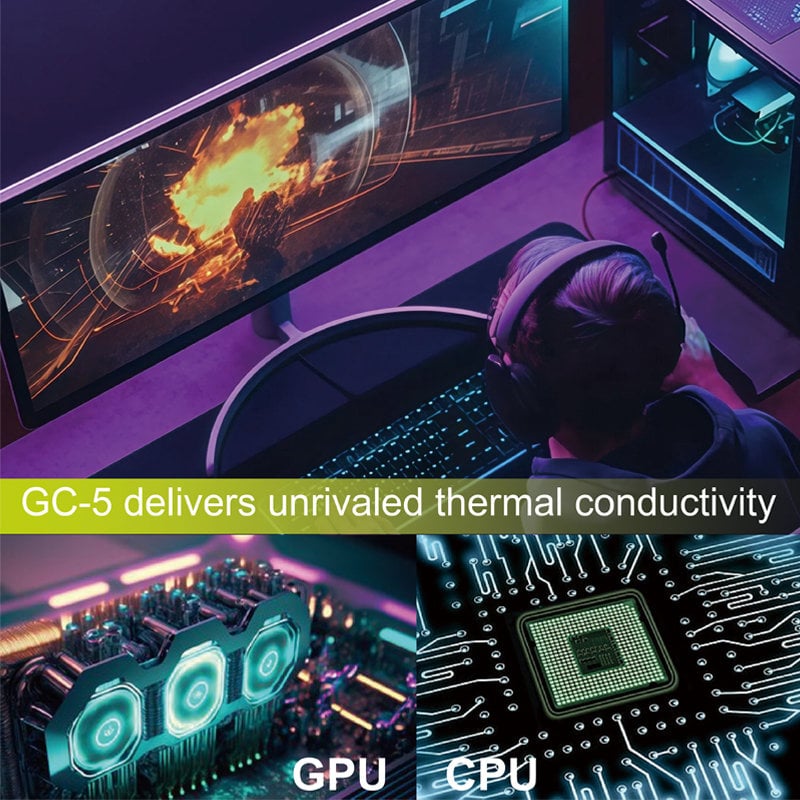 Pasta Termoconduttiva GC-5 per Dissipatori di Calore 3,5 g - Gelid Solutions ICPU-GE-GC5A