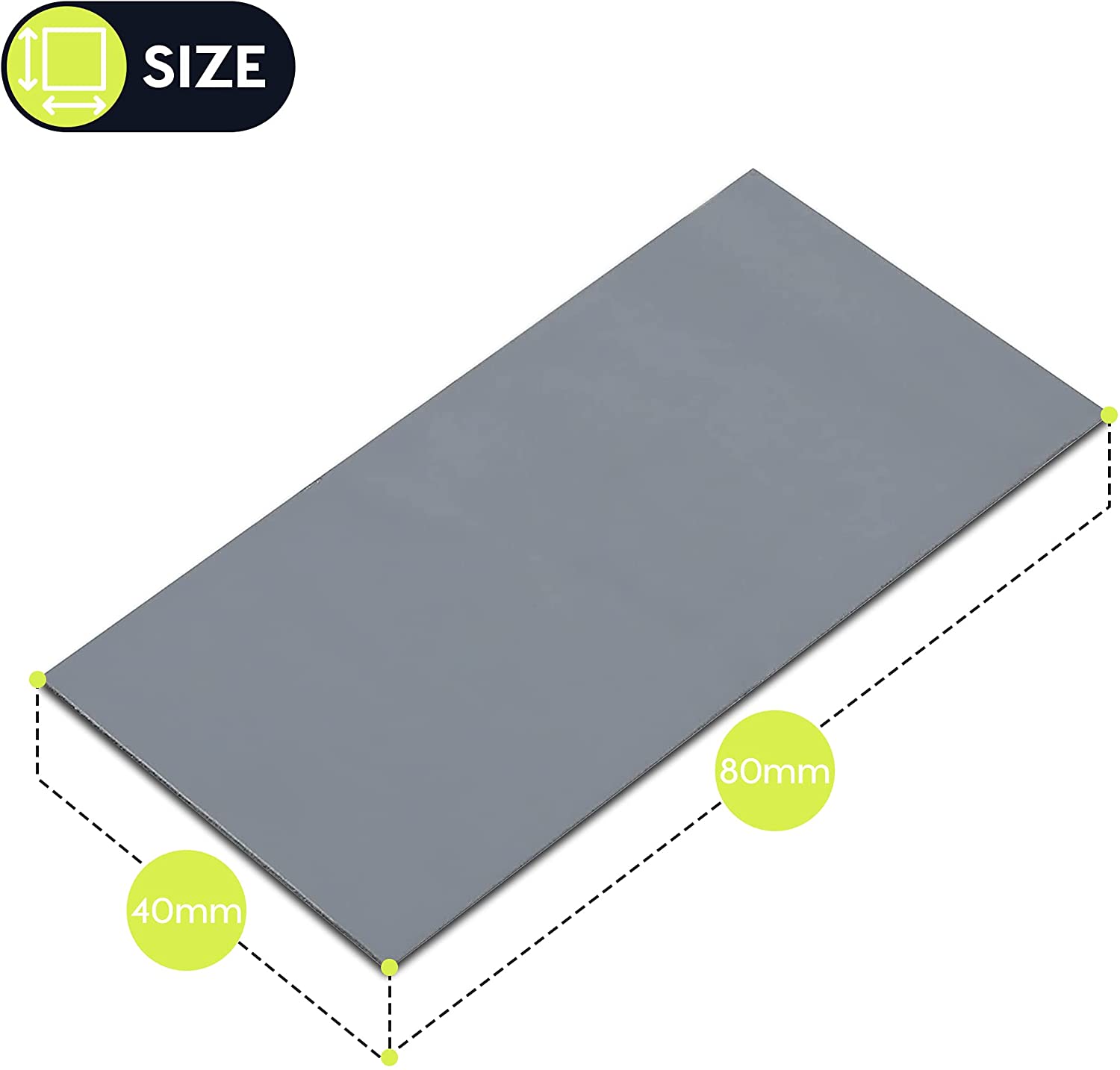 Gomma Termoconduttiva 80x40x0.5 mm, TP-GP01-A - Gelid Solutions ICPU-GE-GP01A