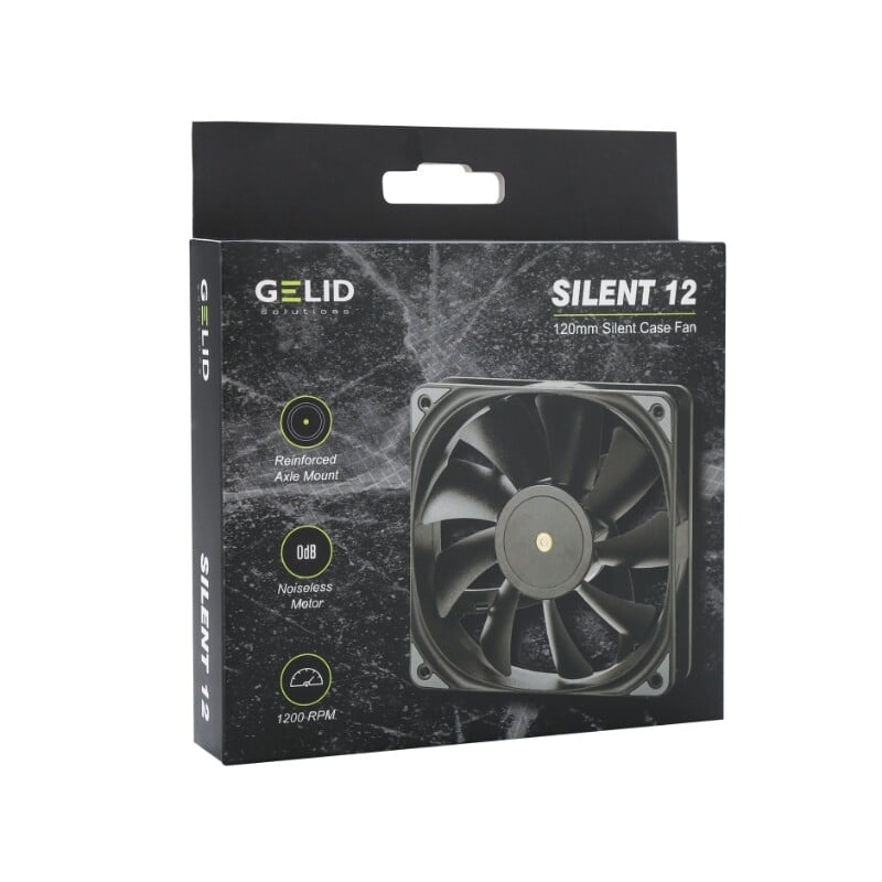 Dissipatore Ventola Silent ad Alto Flusso 120x120x25 12V - Gelid Solutions ICPU-GE-SIL12BK