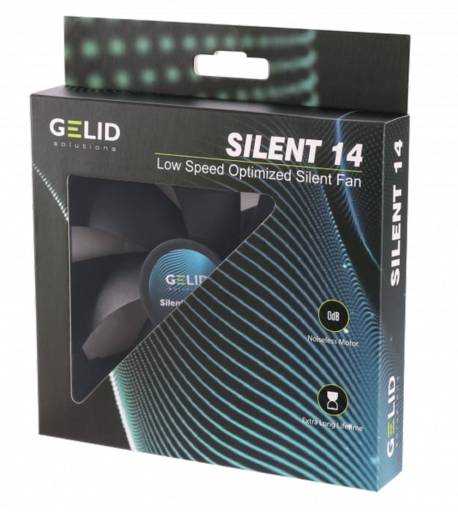 Dissipatore Ventola Silent ad Alto Flusso 140x140x25 12V - Gelid Solutions ICPU-GE-SIL14BK