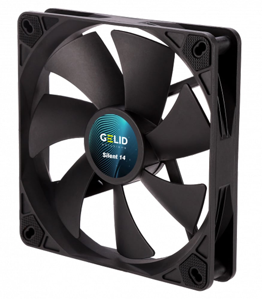 Dissipatore Ventola Silent ad Alto Flusso 140x140x25 12V - Gelid Solutions ICPU-GE-SIL14BK