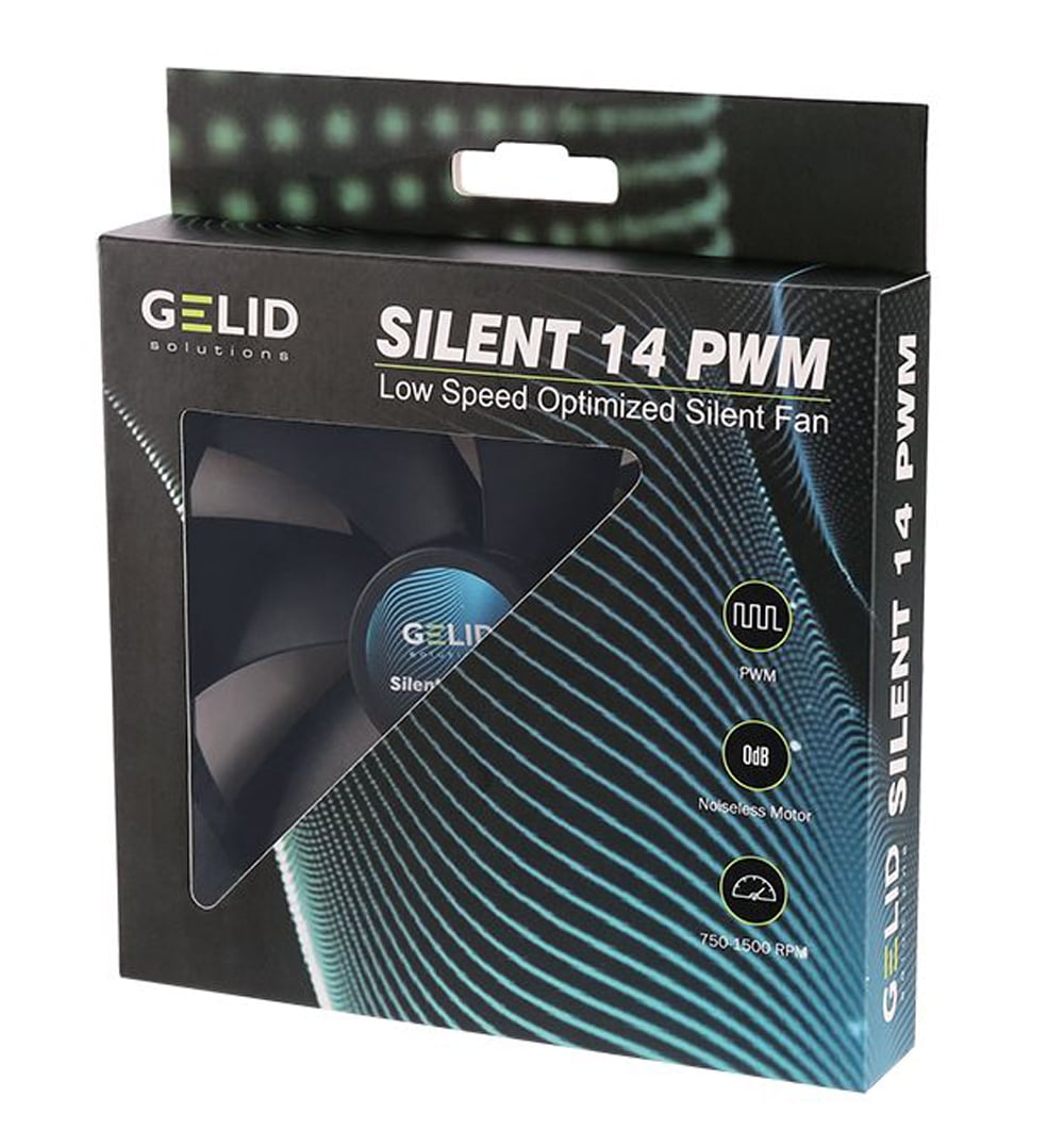 Dissipatore Ventola Silent 140x140x25 con Controllo PWM Intelligente - Gelid Solutions ICPU-GE-SIL14PWBK