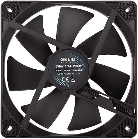Dissipatore Ventola Silent 140x140x25 con Controllo PWM Intelligente - Gelid Solutions ICPU-GE-SIL14PWBK