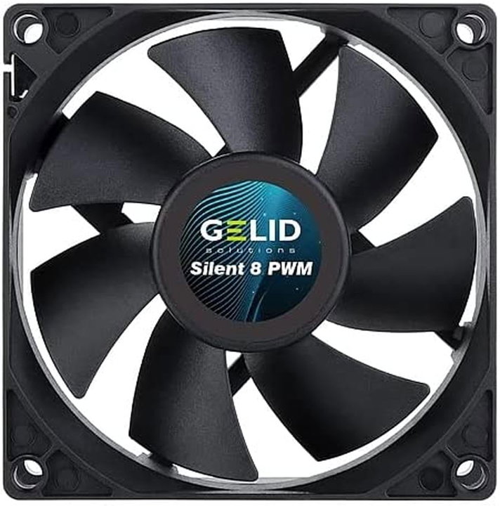 Dissipatore Ventola Silent PWM 80x80x25 12V 900-2000 RPM - Gelid Solutions ICPU-GE-SIL8PWBK