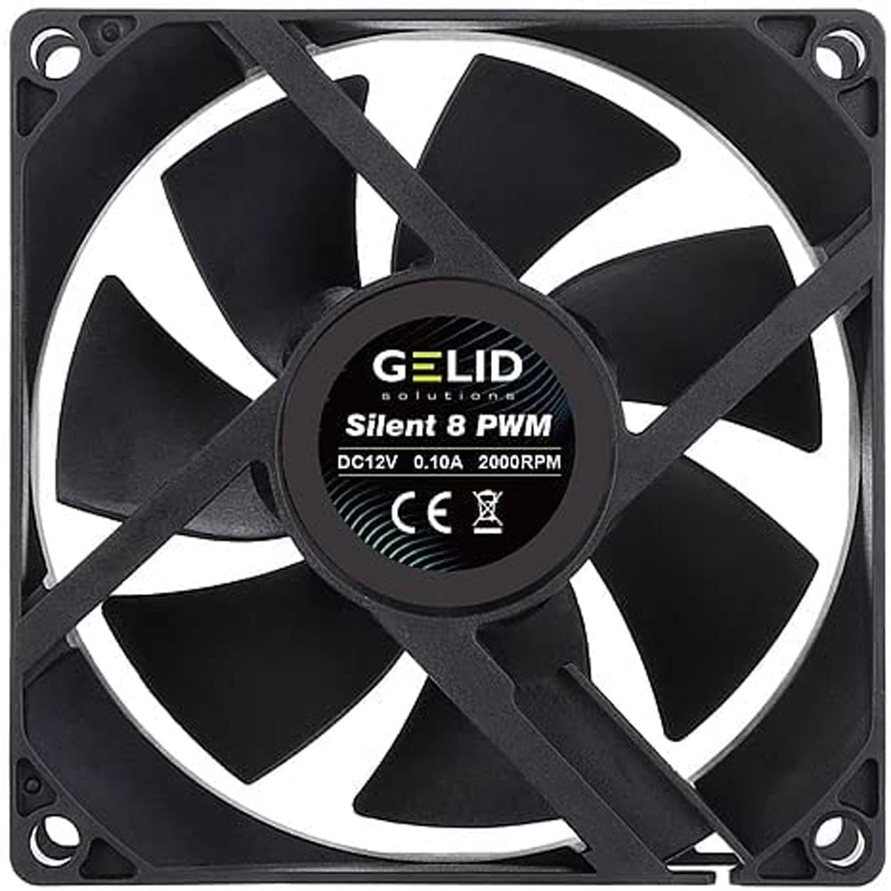 Dissipator Silent PWM 80 x 80 x 25 12 V 900 - 2000 RPM - Gelid Solutions ICPU-GE-SIL 8 PWBK
