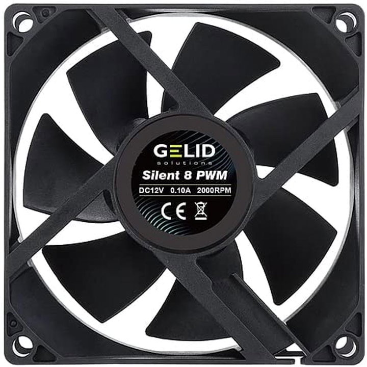 Dissipatore Ventola Silent PWM 80x80x25 12V 900-2000 RPM - Gelid Solutions ICPU-GE-SIL8PWBK
