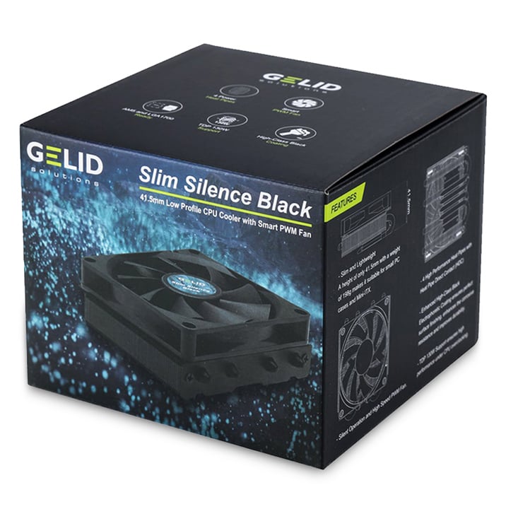Dissipatore CPU a Basso Profilo con Ventola PWM Intelligente - Gelid Solutions ICPU-GE-SILENCE-BK