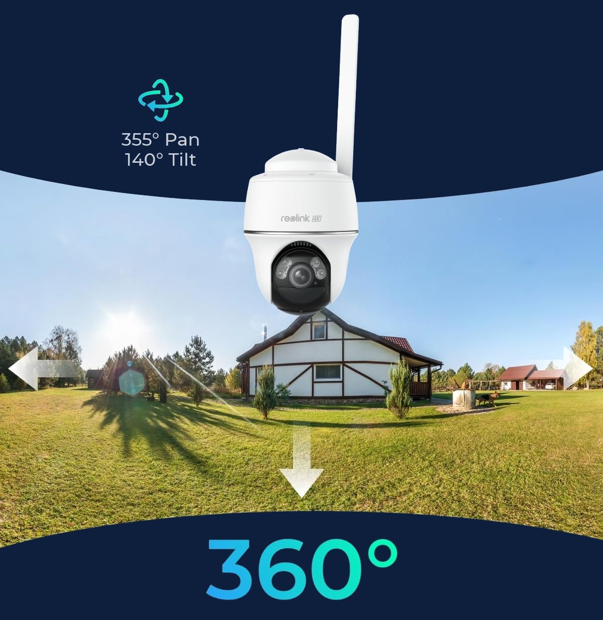 Videocamera di Sorveglianza 4K 8MP Argus PT Ultra con Pannello Solare, Serie B440SP - Reolink ICR-B440SP