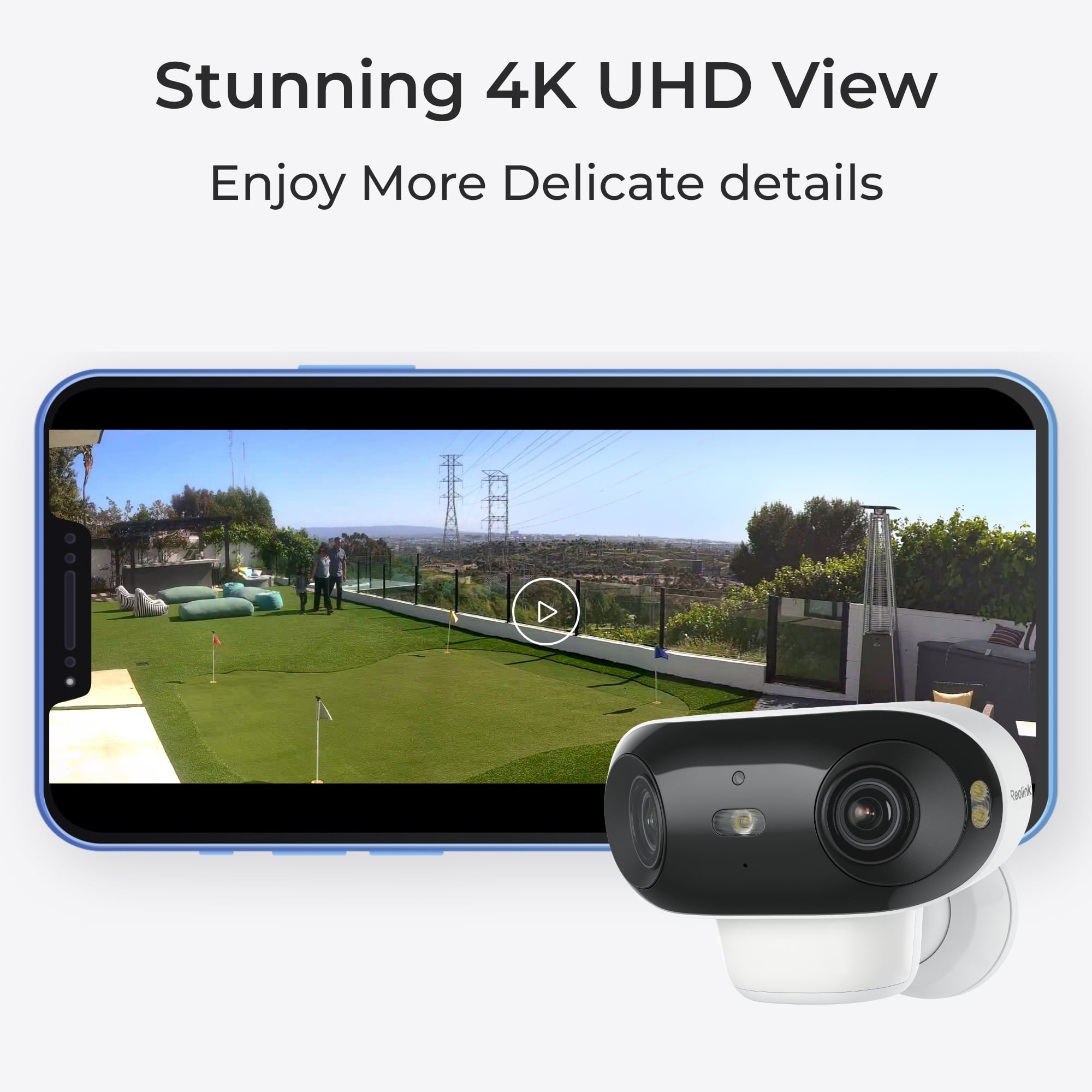 Telecamera di Sicurezza 180° Doppio Obiettivo 8 MP 4K WiFi 6, Serie B740X - Reolink ICR-B740X