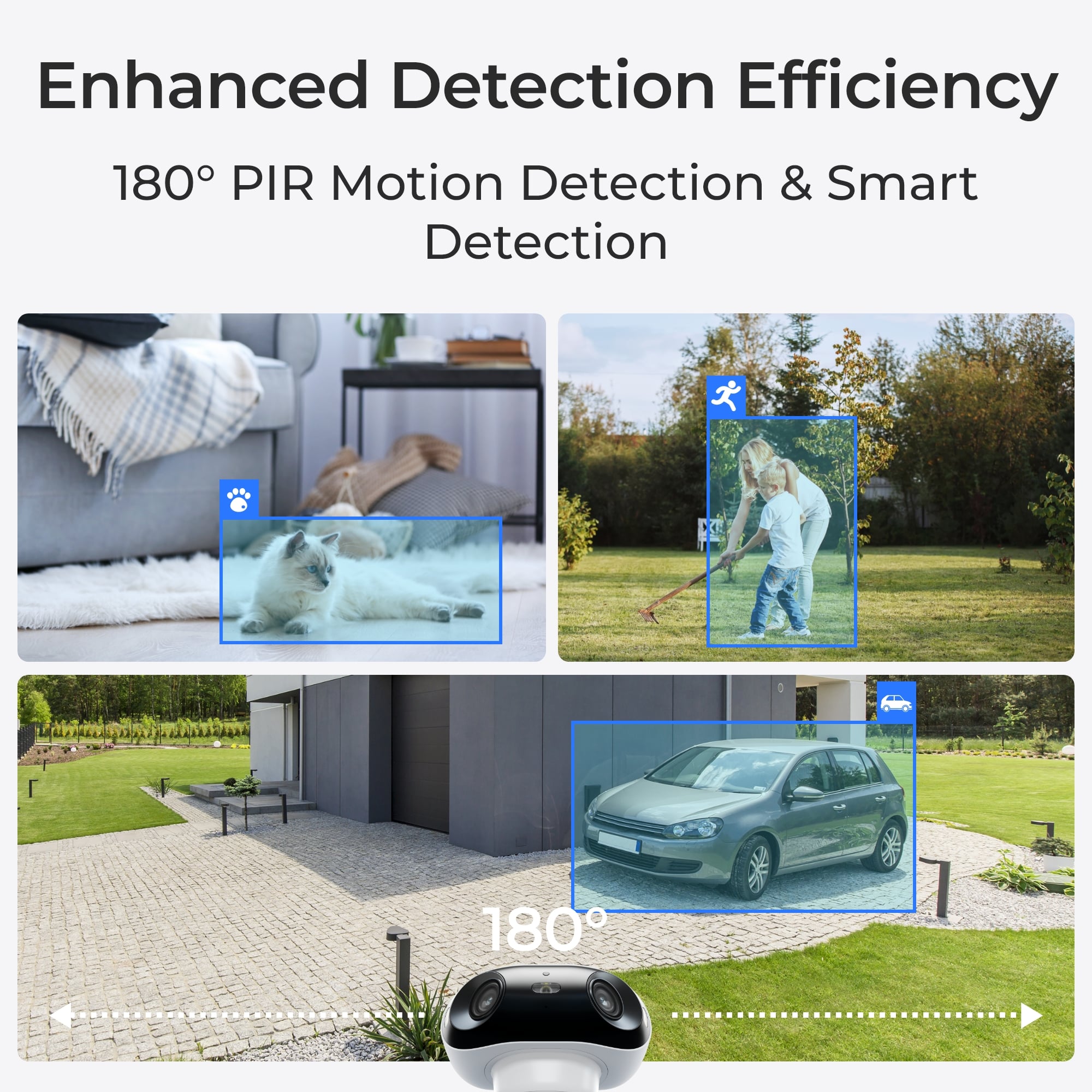 Telecamera di Sicurezza 180° Doppio Obiettivo 8 MP 4K WiFi 6, Serie B740X - Reolink ICR-B740X