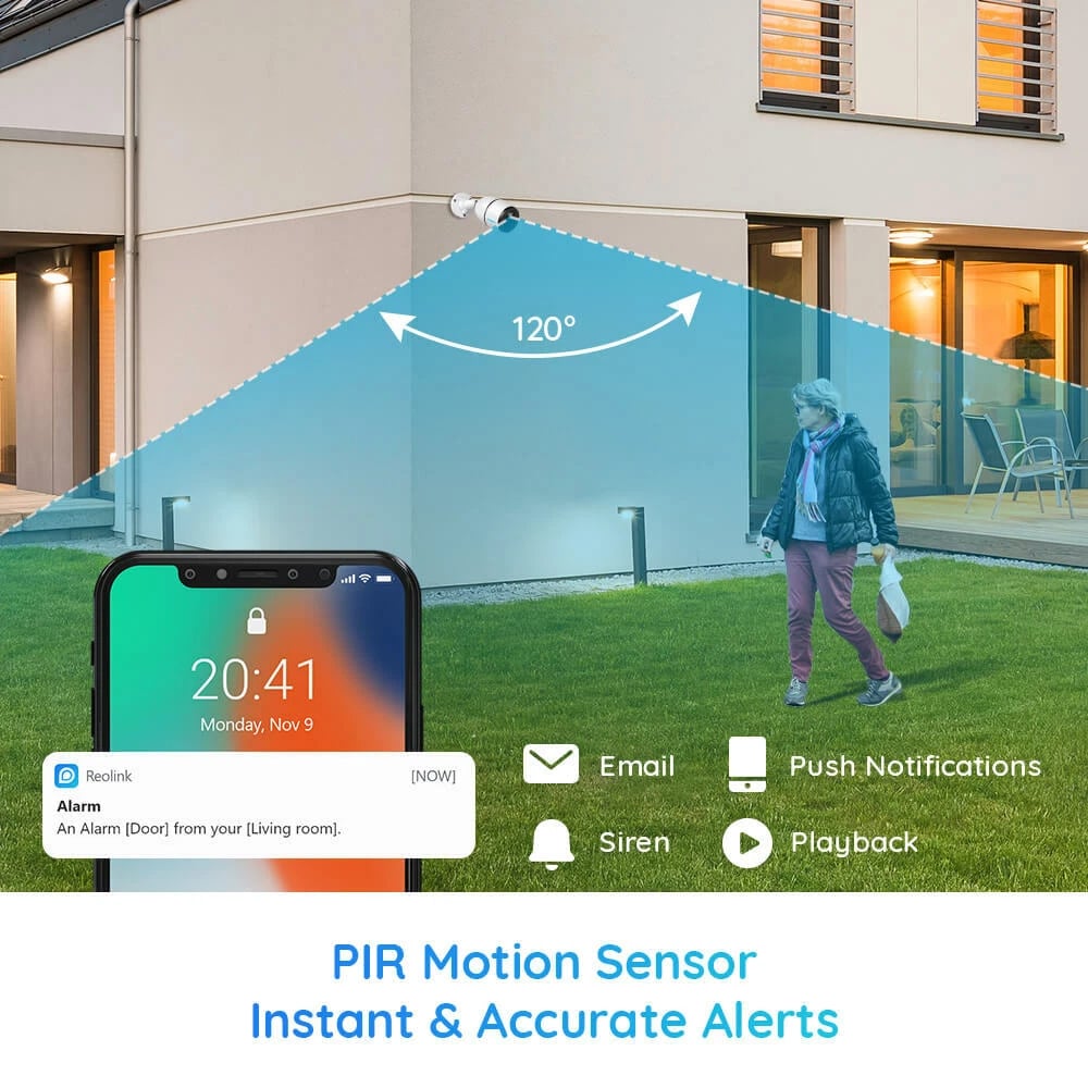 Telecamera di Sicurezza a Batteria 8MP 4K IP65 da Esterno, Serie G340 - Reolink ICR-G340