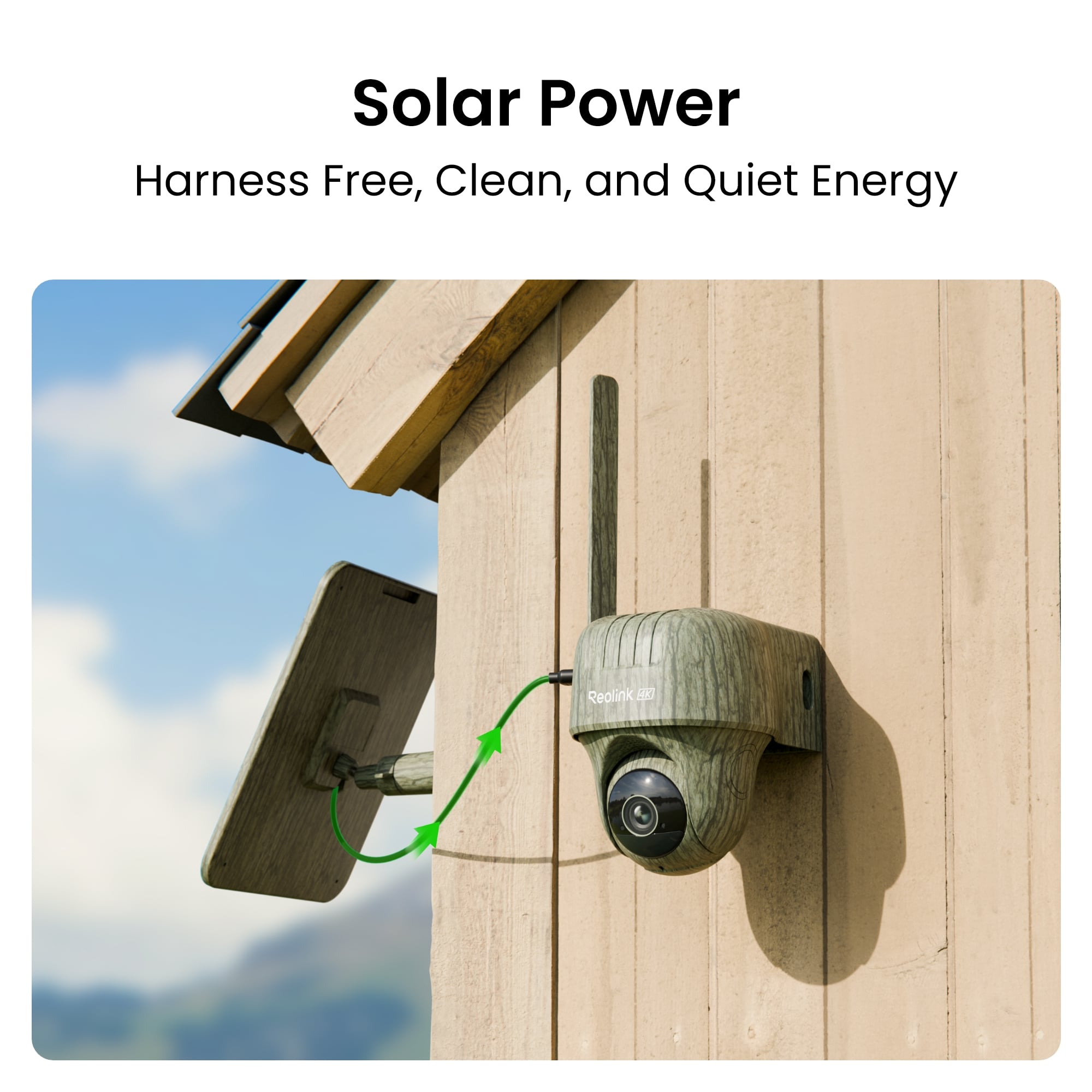 Telecamera da Esterno con Batteria/Pannello Solare 4K 8MP UHD IP64, Serie G450 - Reolink ICR-G450