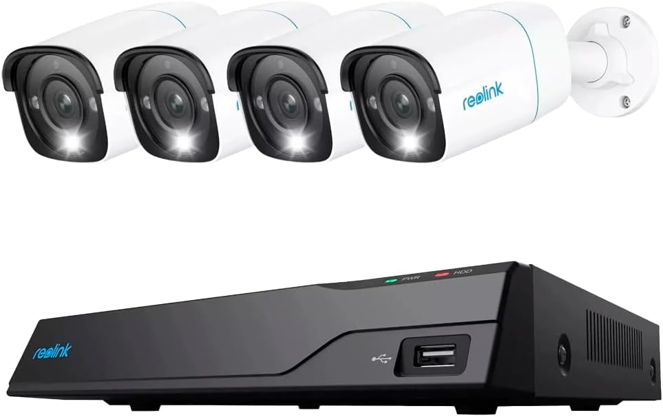 Kit Videosorveglianza NVR PoE 8CH 2TB HDD e 4 Telecamere di Sicurezza PoE, PS2KB02-8 - Reolink ICR-NVS8-5MB4