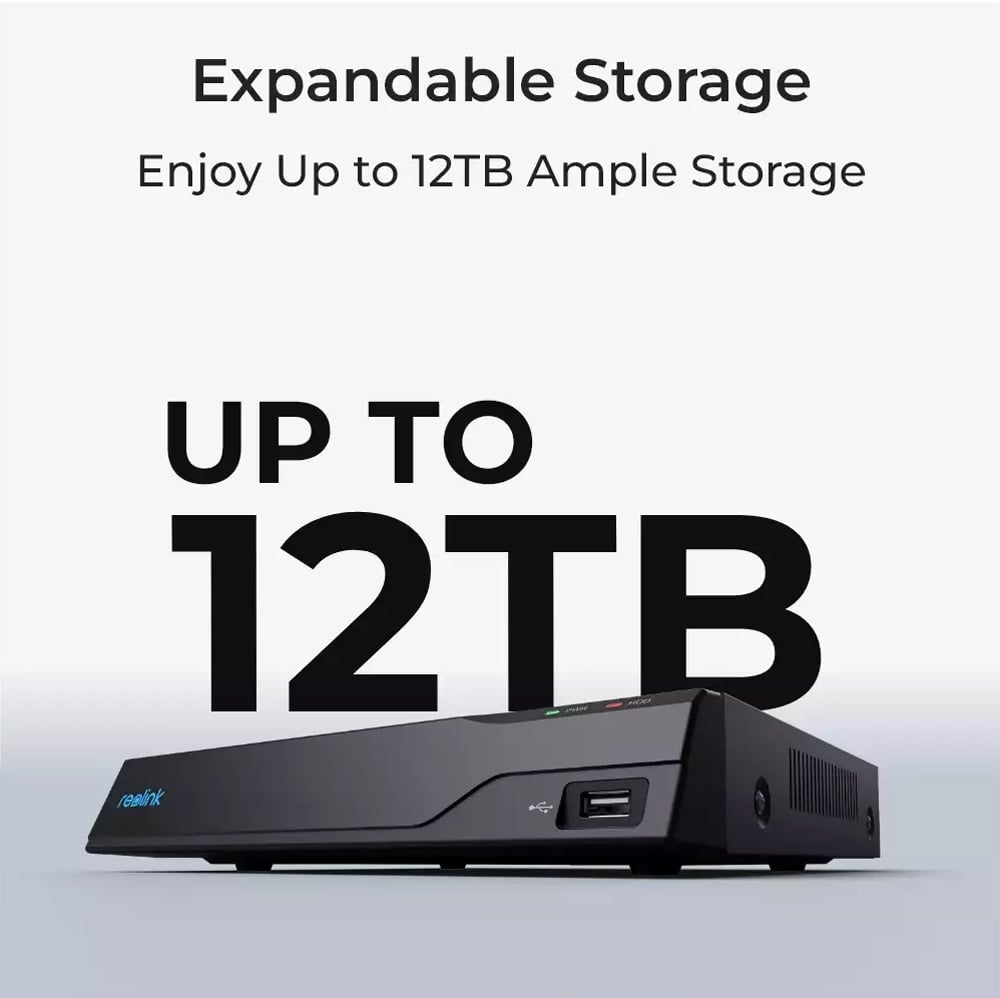 Video recorder NVR 4 K PoE 8 CH 2 TB HDD with HDMI and VGA PN- 8 - Reolink ICR-NVS 8