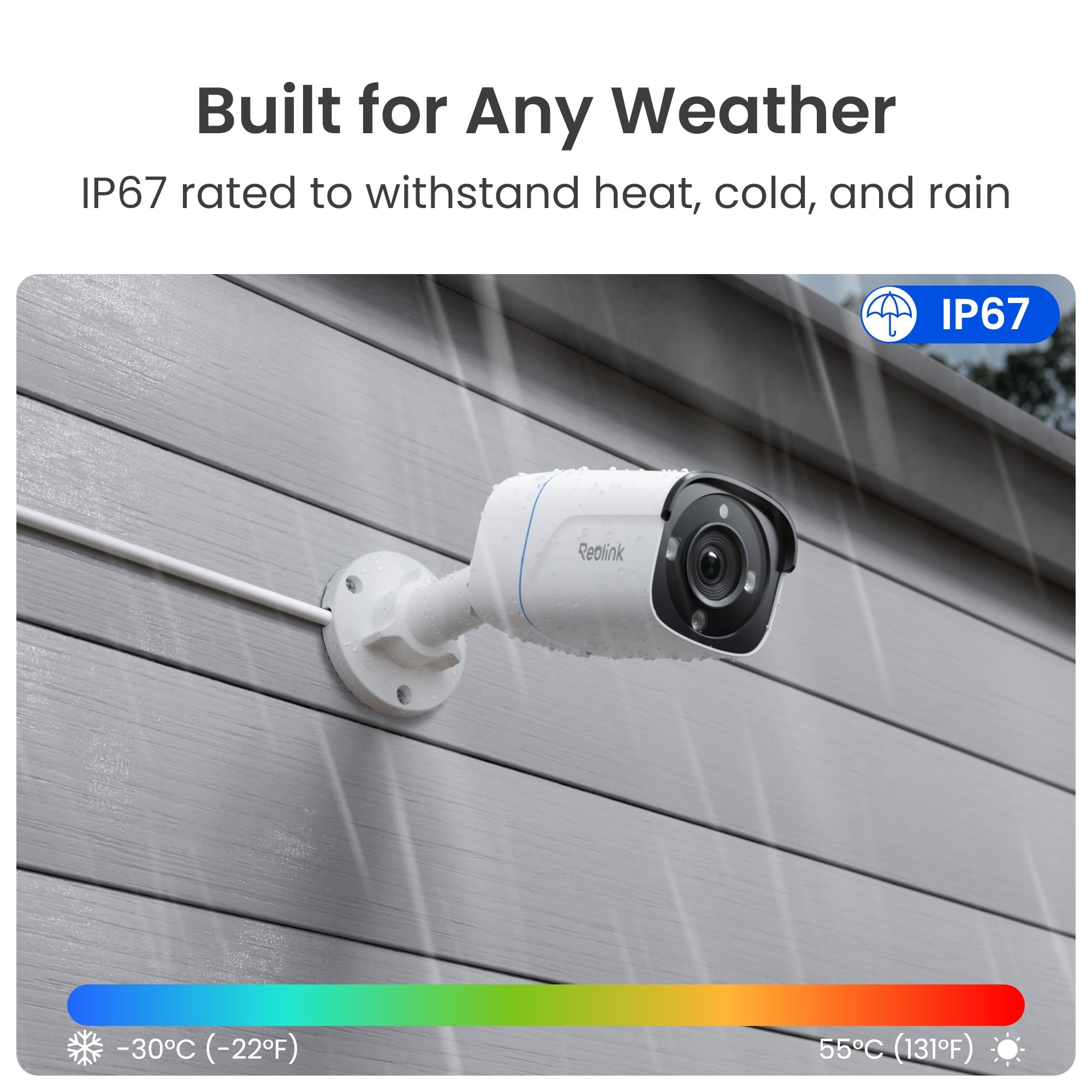 Telecamera di Sicurezza Bullet 8MP Ultra HD 4K PoE IP67, PCB8m Serie Professionale - Reolink ICR-RP-PCB8M
