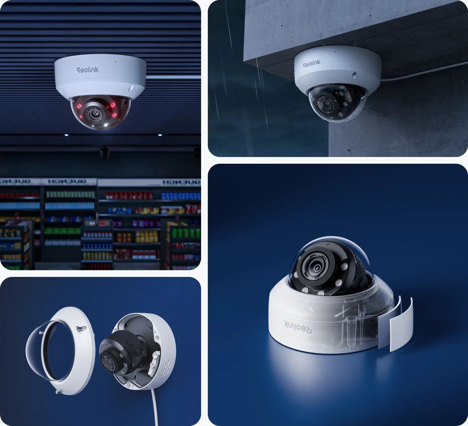 Telecamera Dome PoE Antivandalo IK10 4K con Zoom Ottico 5X, RP-PCV8MZ - Reolink ICR-RP-PCV8MZ