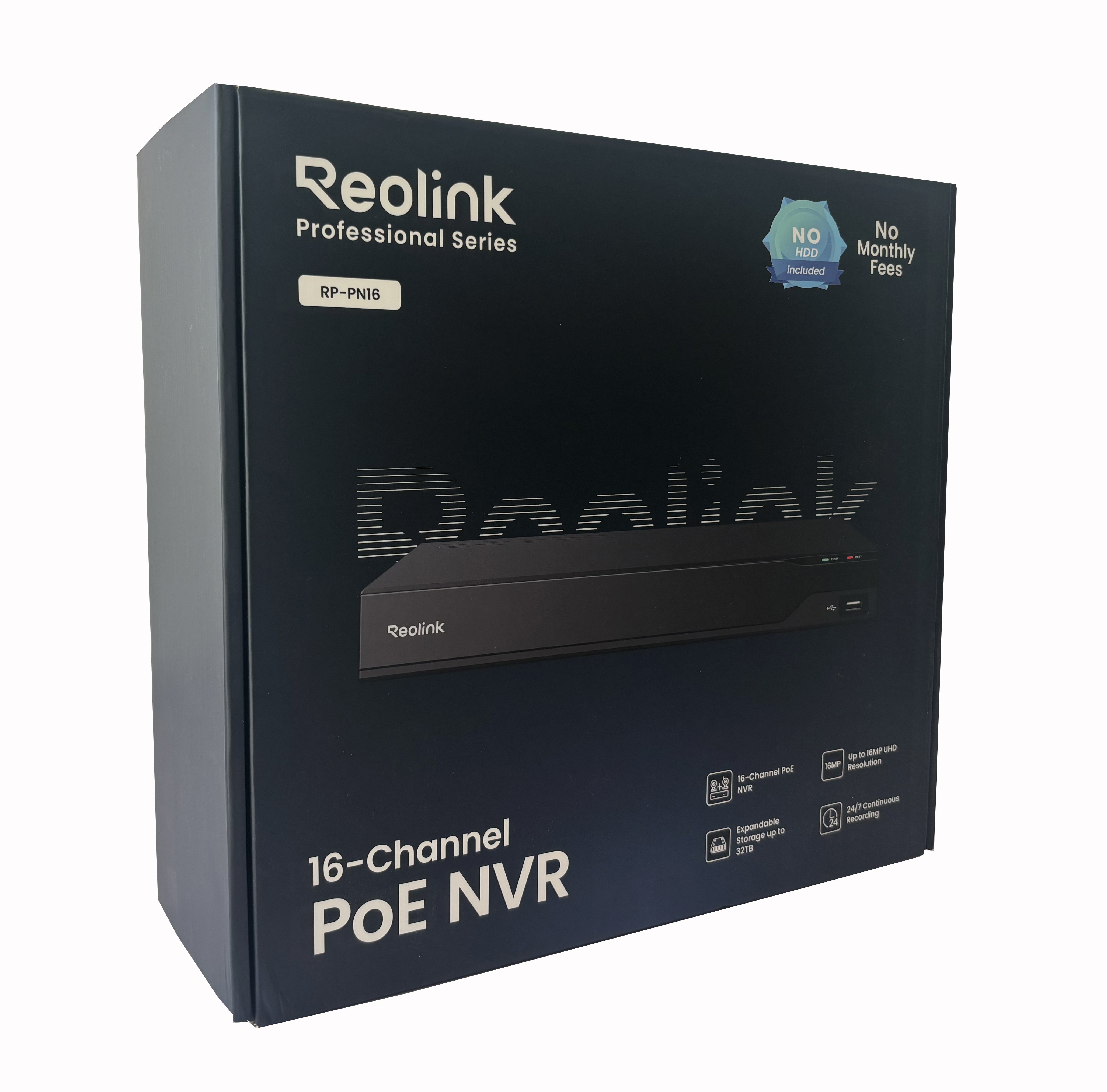 Video recorder NVR 16 CH PoE 16 MP expandable 24 CH - Reolink ICR-RP-PN 16 NHD