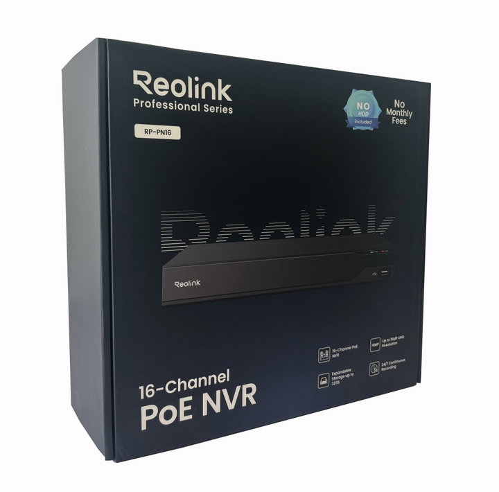 Videoregistratore NVR 16CH PoE 16 MP espandibile 24CH - Reolink ICR-RP-PN16NHD