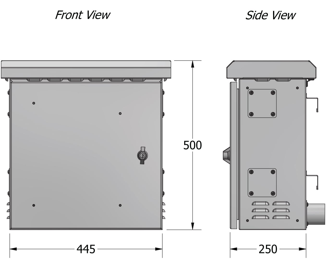 Armadio Rack 19'' Fissaggio a Palo P 250 mm IP66 Mini - Techly Professional ICRCAM66-MINI