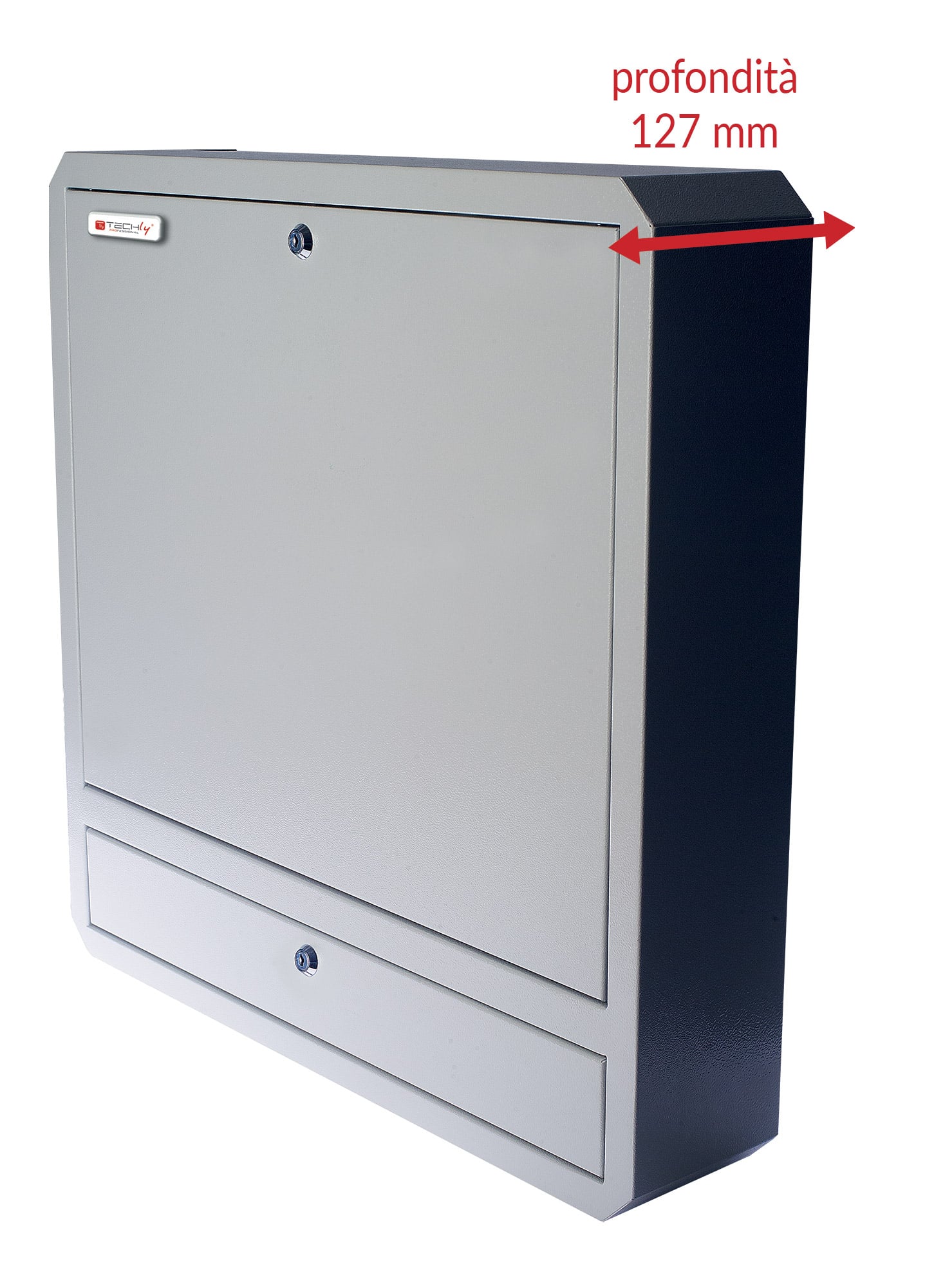 Box di Sicurezza per Notebook e Accessori per LIM Prof. 127 Grigio - Techly Professional ICRLIM01
