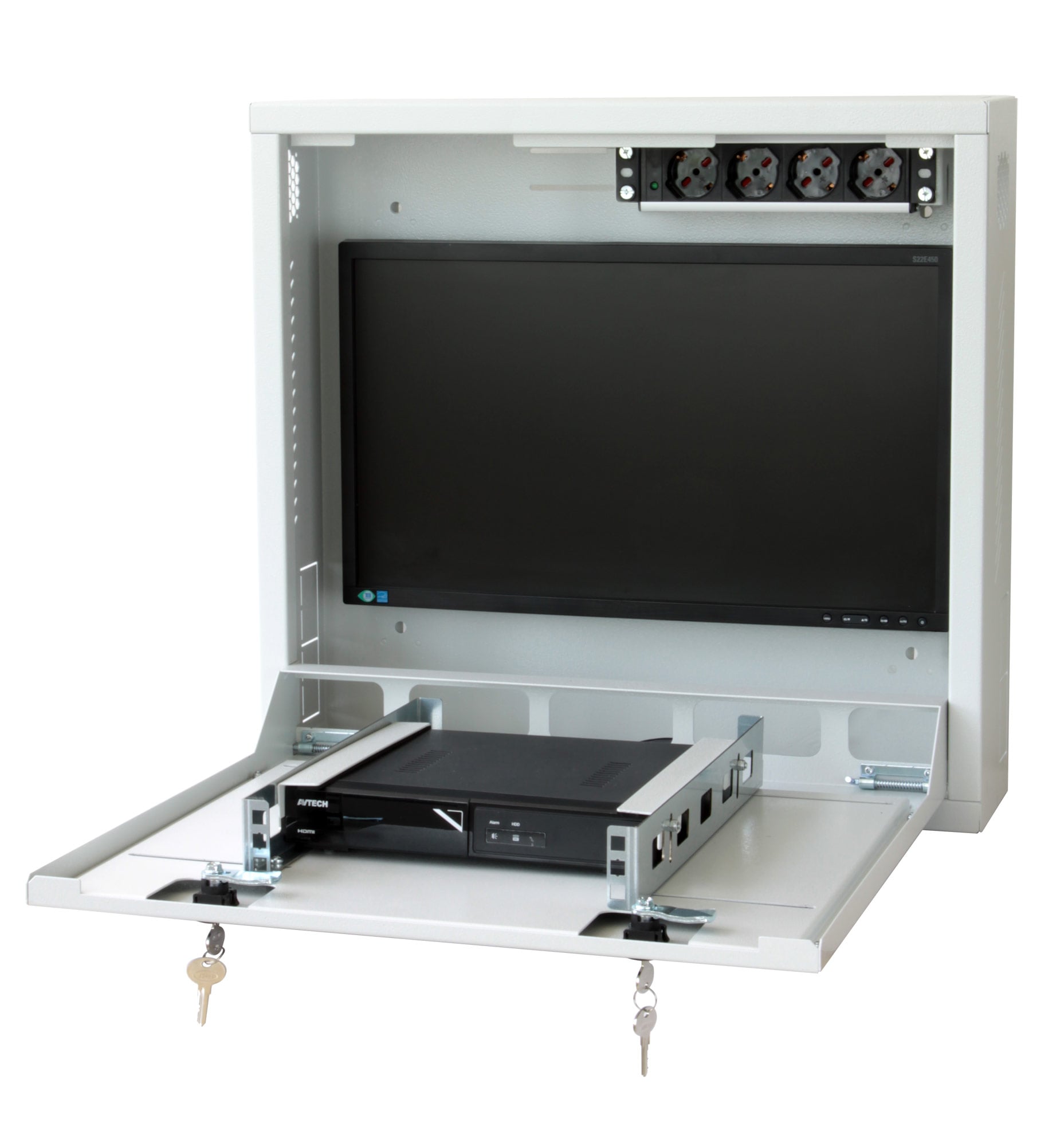 Box di Sicurezza da Parete per DVR e Sistemi di Videosorveglianza Grigio - Techly Professional ICRLIM08