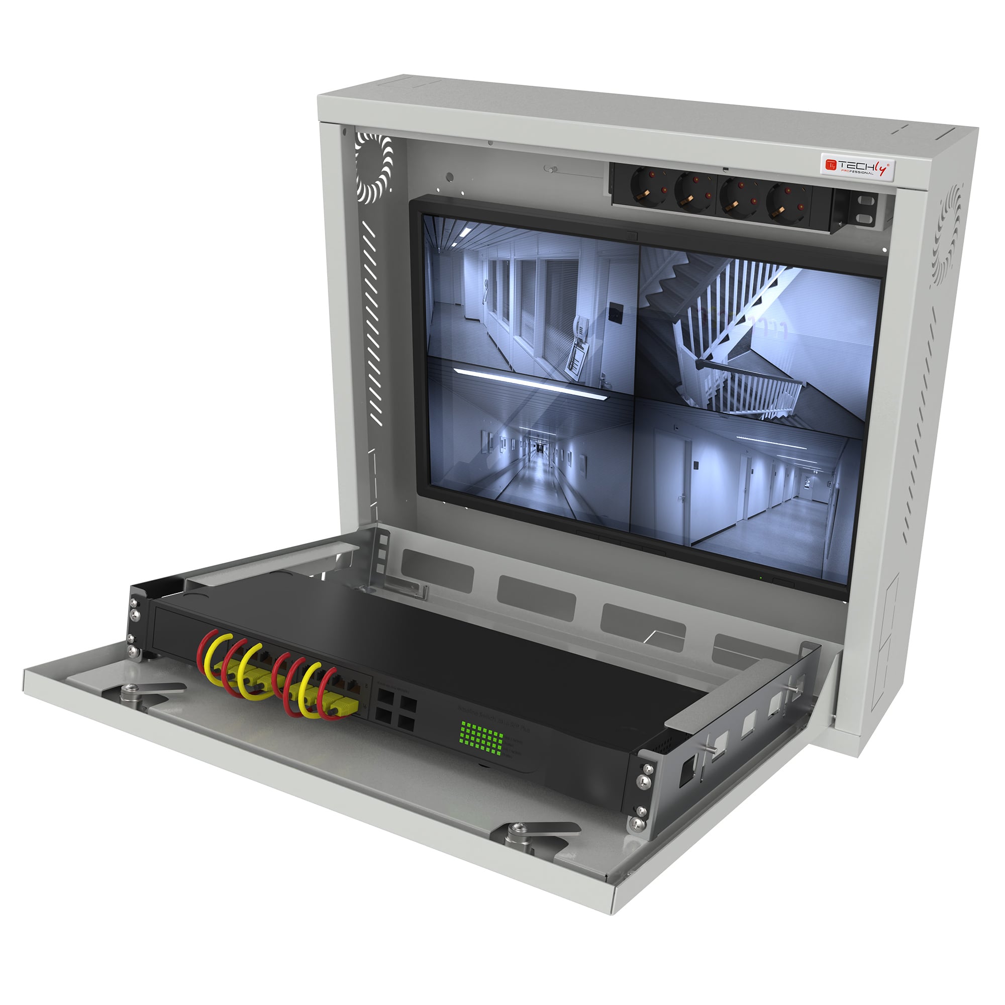 Box di Sicurezza per DVR e Sistemi di Videosorveglianza Grigio - Techly Professional ICRLIM08M