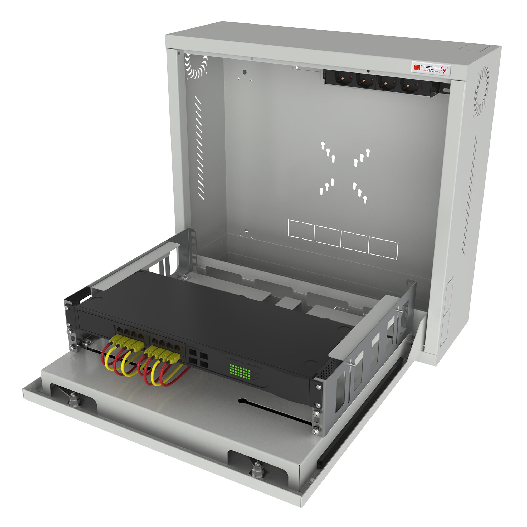 Box di Sicurezza per DVR e Sistemi di Videosorveglianza Bianco - Techly Professional ICRLIM08W2D