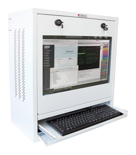 Security cabinet for PC, LCD monitor and keyboard White - Techly Professional ICRLIM 10 W