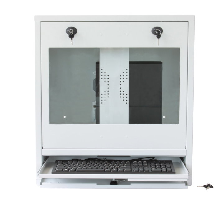 Armadio di sicurezza per PC, monitor LCD e tastiera Bianco - Techly Professional ICRLIM10W