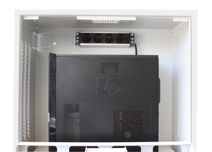 Armadio di sicurezza per PC, monitor LCD e tastiera Bianco - Techly Professional ICRLIM10W