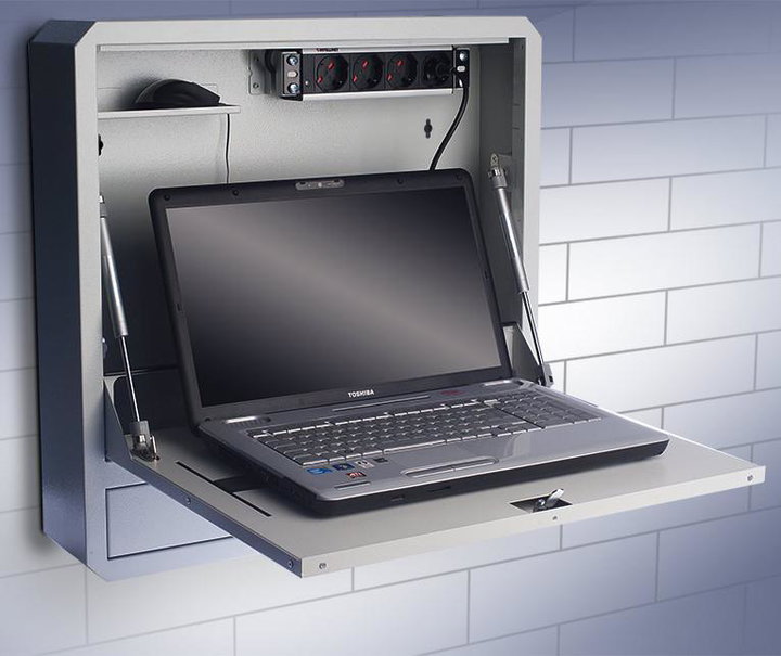 Box sicurezza parete per notebook 19" e accessori LIM grigio - Techly Professional ICRLIM11