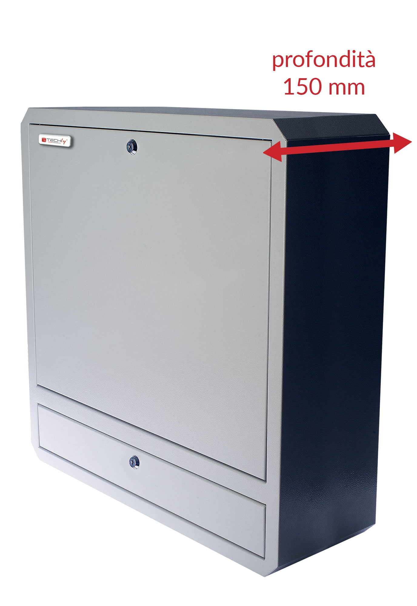 Wall safety box for 19 " notebooks and accessories Gray LIM - Techly Professional ICRLIM 11