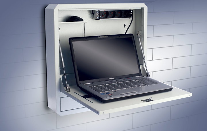 Box sicurezza parete per notebook 19" e accessori LIM bianco - Techly Professional ICRLIM11W2