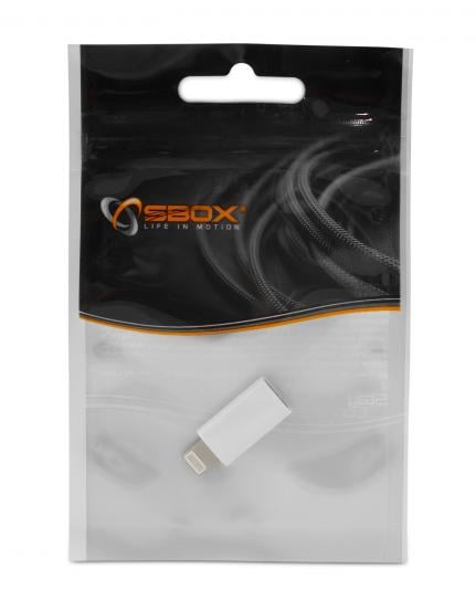 Mini Adattatore Ricarica Sincronizzazione USB-C™ a Lightning® Bianco - Sbox ICSB-ADIPH-C